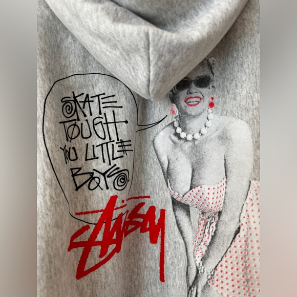 STÜSSY Skate Tough Hoodie in Gray Size L - Picture 3 of 6